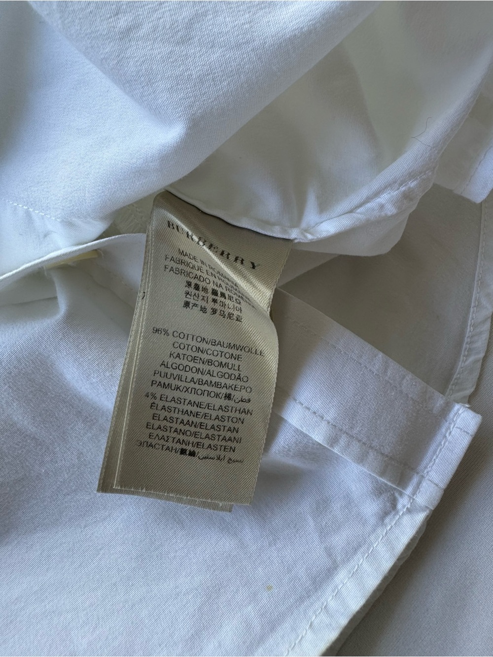Women’s Burberry White Cotton Long-Sleeve Button-Down Shirt - Picture 10 of 16